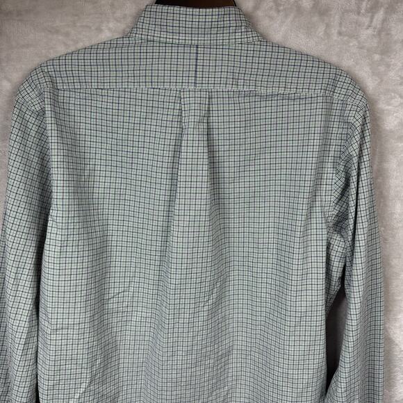 Ralph Lauren Shirt Men Sz M Custom Fit Green Plaid Long Sleeve Button Down Pony - Picture 4 of 11